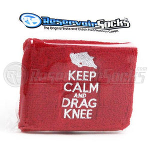 Keep Calm And Drag Knee Brake Reservoir Covers